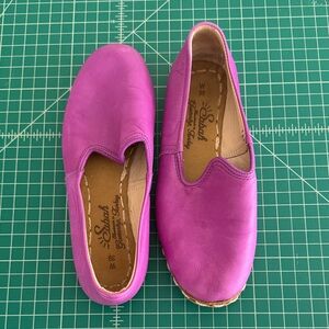 Sabah W39 Purple Slip-On Leather Flats